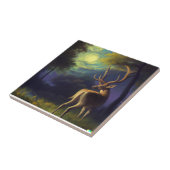 Carreau Art numérique Bord cerf de la forêt (Côté)
