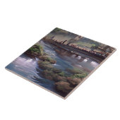 Carreau Art numérique du pont de la rivière bleue (Côté)