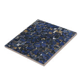 Carreau Art numérique en mosaïque bleu marine (Côté)