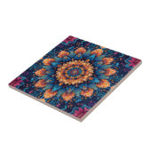 Carreau Art numérique Fleur Mandala Style-23907. (Côté)
