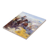 Carreau Art occidental de Charles M Russel (Côté)