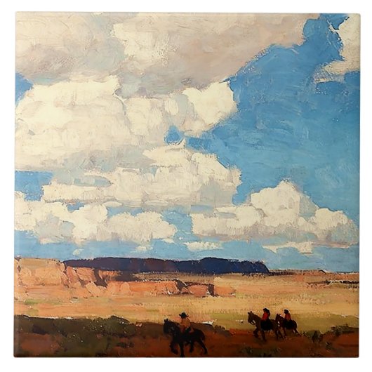 Carreau Art occidental "Summer Cloud" par Edgar Payne (Devant)