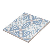 Carreau Art Op Bleu Et Blanc Abstrait Géométrique Moderne (Côté)