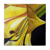 Carreau Art original de Lys doré jaune (Devant)