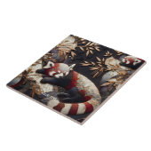 Carreau Art Panda Rouge Imaginaire mignon (Côté)