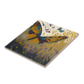 Carreau Art Peinture d'un papillon (Côté)