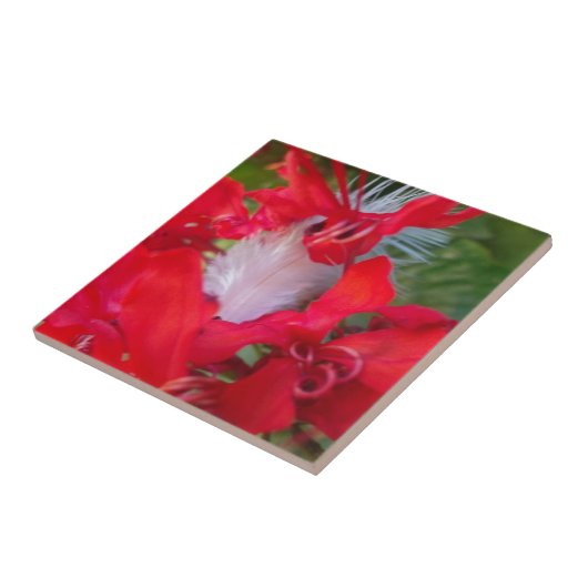 Carreau Art Pétale Rouge (Côté)