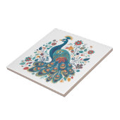 Carreau Art populaire scandinave de Boho Peacock (Côté)