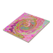 Carreau Art Super rétro rose, jaune et magenta (Côté)