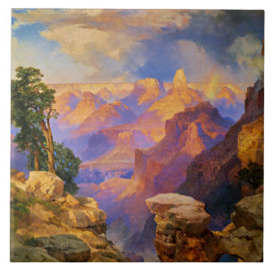 Carreau Art Thomas Moran, Grand Canyon avec arc-en-ciel