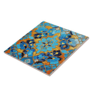 Carreau Art traditionnel persan traditionnel ornemental 7