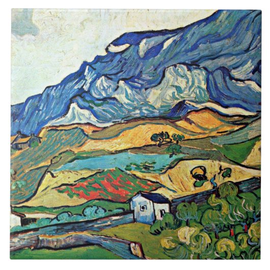 Carreau Art Van Gogh - Paysage des Alpilles, (Devant)