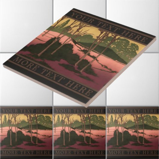 Carreau Art vintage & Artisanat Style Paysage Frieze