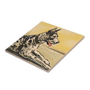 Carreau Art vintage de great dane