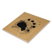 Carreau Art Vintage de l'ours rustique (Côté)