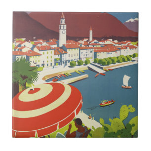 Carreau Art vintage de voyage en Suisse