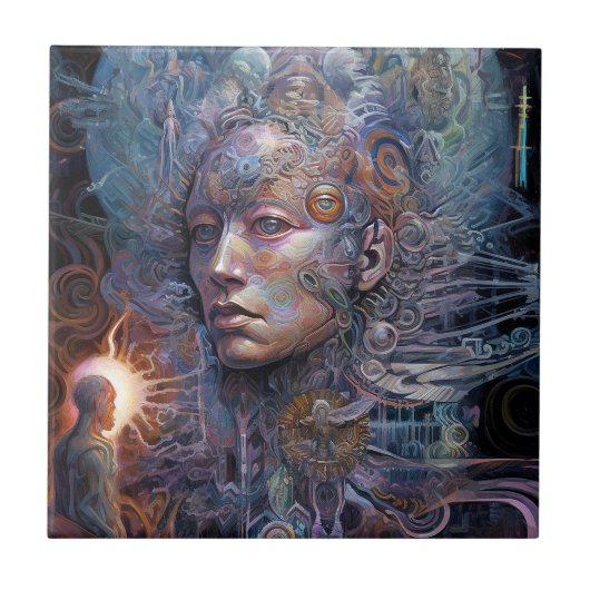 Carreau Art Visionnaire Surreal Man (Devant)