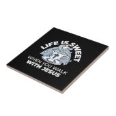 Carreau Art Vivant Fidèle - Teacup avec Croix et Dove (Côté)