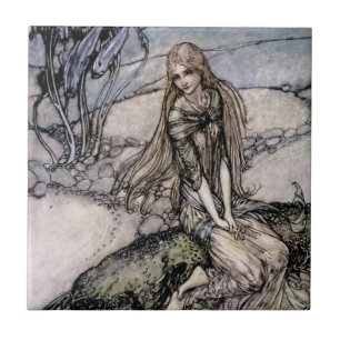 Carreau Arthur Rackham Fairy Art de "Undine"