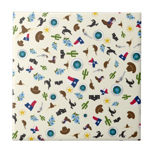 Carreau Articles célèbres d'état du Texas (Devant)