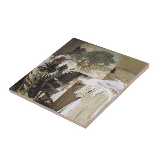 Carreau Artiste dans son studio par John Singer Sargent (Côté)