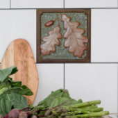 Carreau Artiste Feuille de chêne Céramique Tuile décorativ