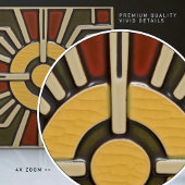 Carreau Artistes Sun Abstrait Symétrie du milieu du siècle