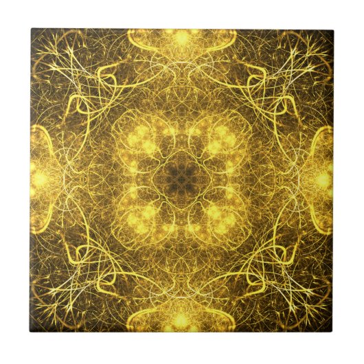 Carreau Artistic Décoratif Or Fractal Design_Tiles (Devant)