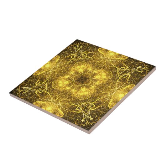 Carreau Artistic Décoratif Or Fractal Design_Tiles (Côté)