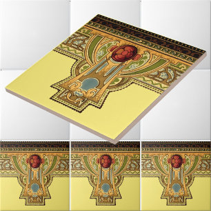 Carreau Arts & Artisanat, Artiste ou Rose de style Mission