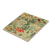 Carreau Arts & Artisanat Oiseaux & Fleurs Motif par Voysey (Côté)