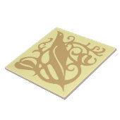 Carreau Arts & Crafts de style artisanat Oiseau dans le fe (Côté)