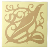 Carreau Arts & Crafts de style artisanat Oiseau dans le fe (Devant)
