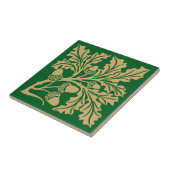 Carreau Arts & Crafts de style médiéval feuilles de chêne (Côté)