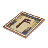 Carreau Arts & Crafts initiale géométrique F (Côté)