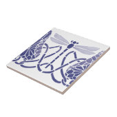 Carreau Arts Et Artisanat Bleu & Blanc Dragonflies Frieze (Côté)