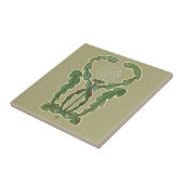 Carreau Arts Et Métiers D'Artisanat 1906 Flower Design (Côté)