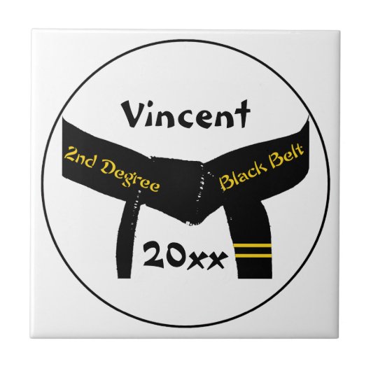 Carreau Arts martiaux Deuxième degré Black Belt Tile (Devant)