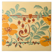 Carreau Arts vintages & Artisanat Style Fleurs & Fruit Fri (Devant)