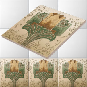 Carreau Arts vintages et artisanat ou Frieze de style Miss