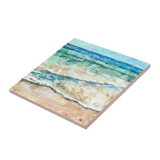 Carreau Artwork littoral Abstrait Beach (Côté)