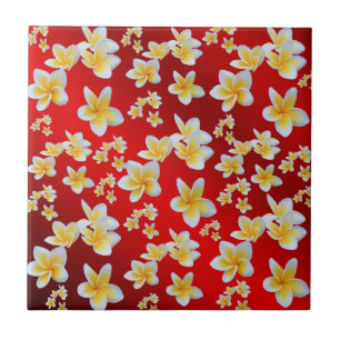 Carreau asiatique, jaune, blanc, fleur, brillant, or, flor