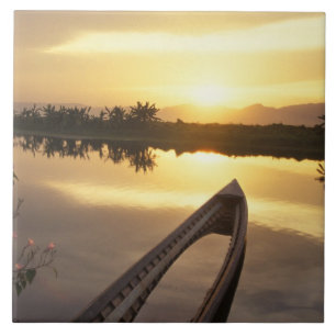 Carreau Asie, Birmanie (Myanmar) Bateau de pêche coulé