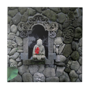 Carreau Asie, Indonésie, Bali. Un sanctuaire de Bouddha