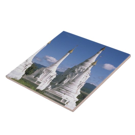 Carreau Asie, Myanmar, Inle Lake. Les pagodes.2 (Côté)