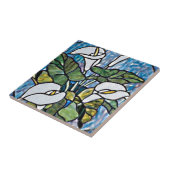 Carreau Aspect vitrail de lys calla (Côté)