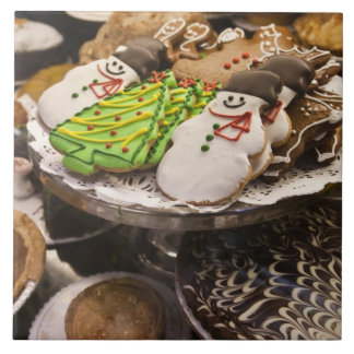 Carreau Assiette de biscuits de Noël frais