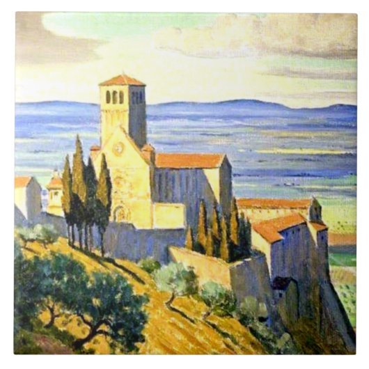 Carreau Assise, Italy - fine art painting (Devant)