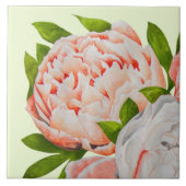 Carreau Assorted Peonies on a Ceramic Tile (A) (Devant)