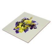 Carreau Assortiment d'Irises jaune et violet (Côté)